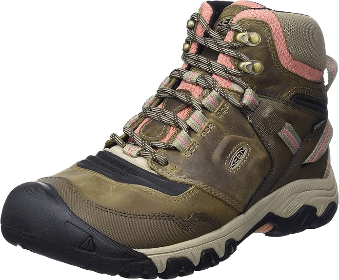 Women's Keen Ridge Flex Mid WP W - Timberwolf/Brick Dust