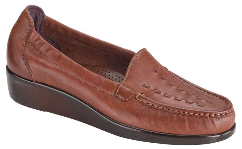 SAS Weave Slip On Loafer - Chestnut