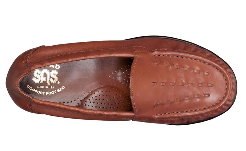 SAS Weave Slip On Loafer - Chestnut
